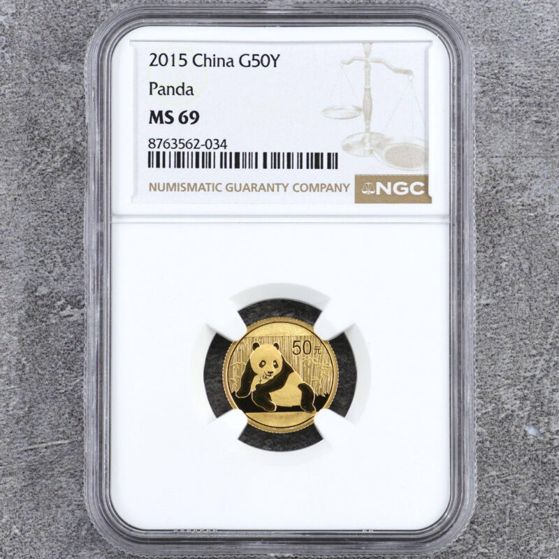 2015 中國熊貓金幣 .999純金 1/10盎司 NGC69分（參考圖）